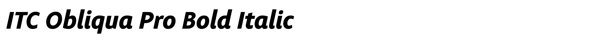 ITC Obliqua Pro Bold Italic image
